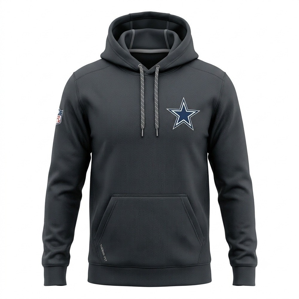 NFL Dallas Cowboys Gray Hoodie Sweatshirt Official Team Apparel Fan Gear Mens S